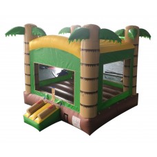 Pogo Tropical Commercial Inflatable Bounce House with Blower Kids Jumper   